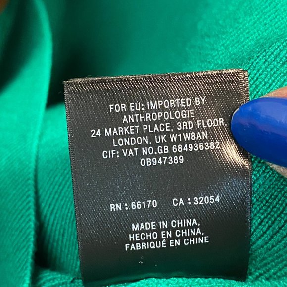 Ett twa Anthropologie Women's Cecily green sweater knit pullover bare shoulder M - Picture 7 of 11